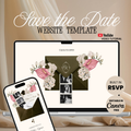 Save the Date Website Template | Olive green Envelope Photo Booth E007_3