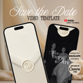 Save the Date Website Template | Floral Greige Envelope Old Money E005 (Copy)