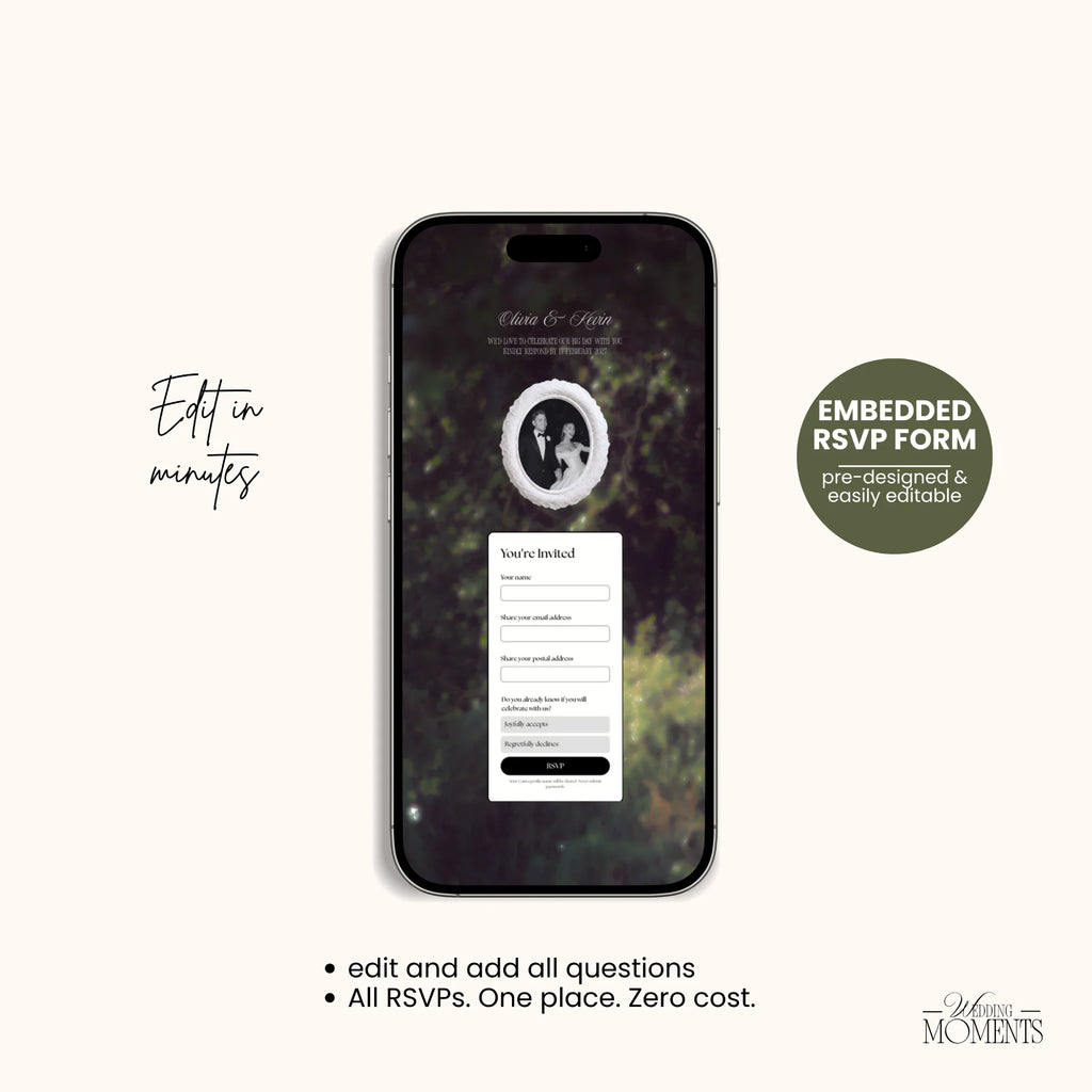 Save the Date Website Template | Countryside Green Sage Old Money E003 (Kopie) Wedding Moments Digital Download Wedding Moments
