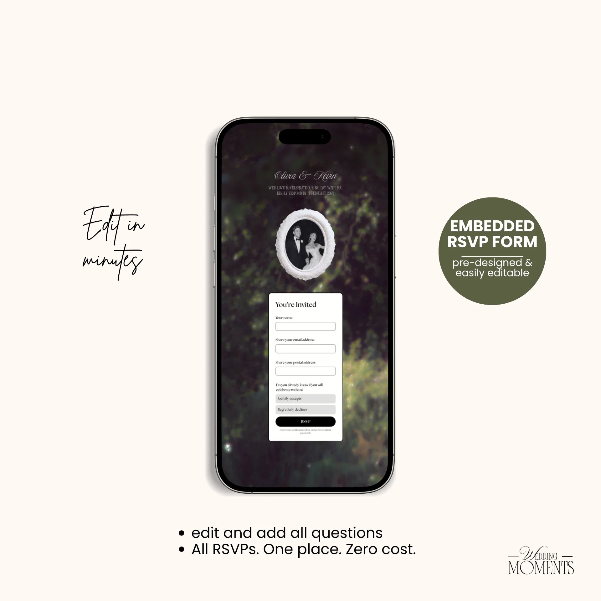 Save the Date Website Template | Countryside Green Sage Old Money E003 (Kopie) Wedding Moments Digital Download Wedding Moments