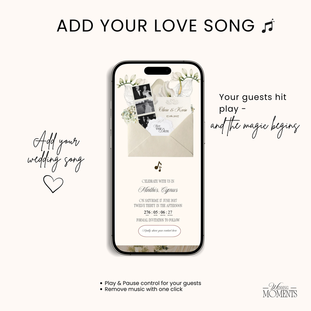 Save the Date Website Template | Ivory Envelope Photo Booth E007_2