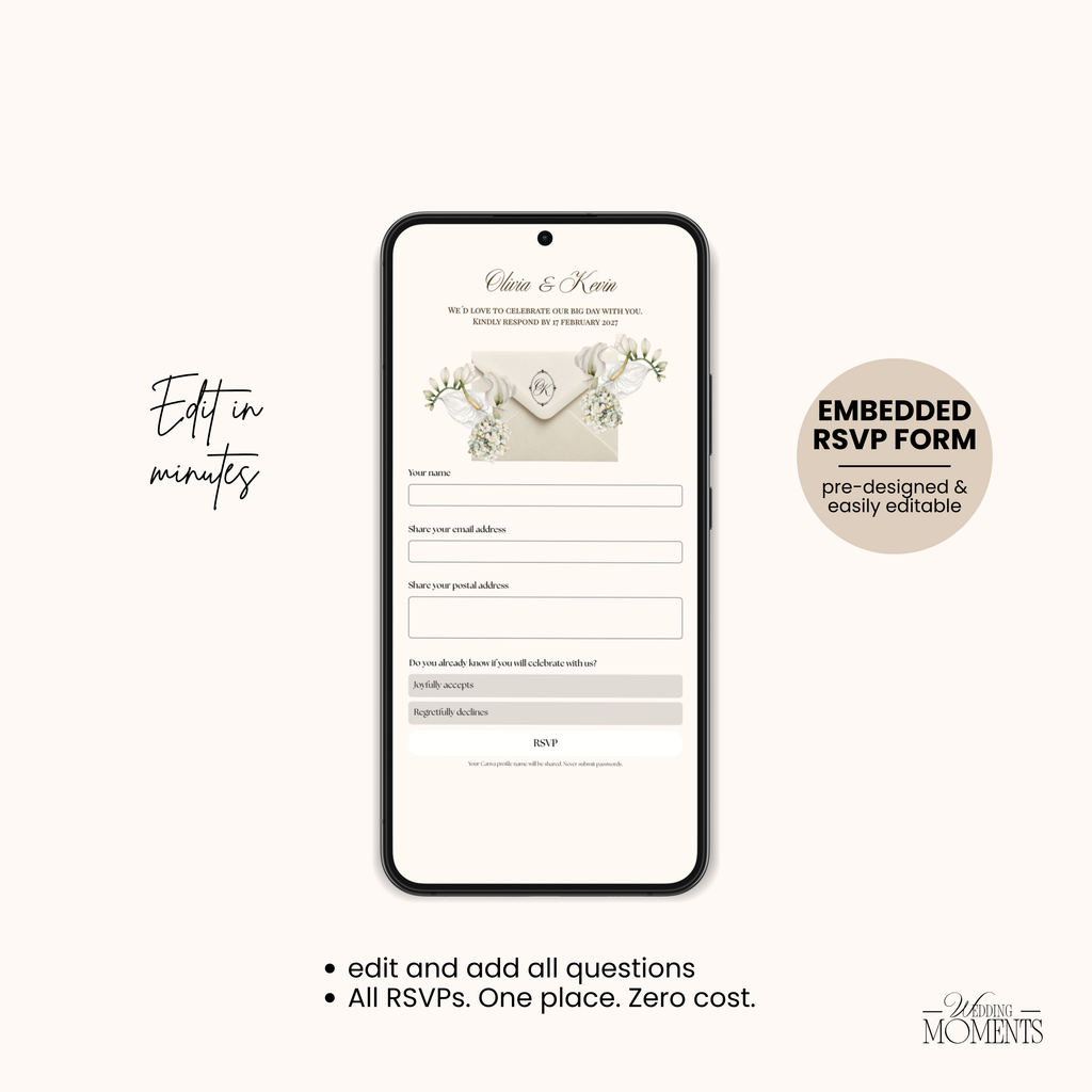 Save the Date Website Template | Ivory Envelope Photo Booth E007_2