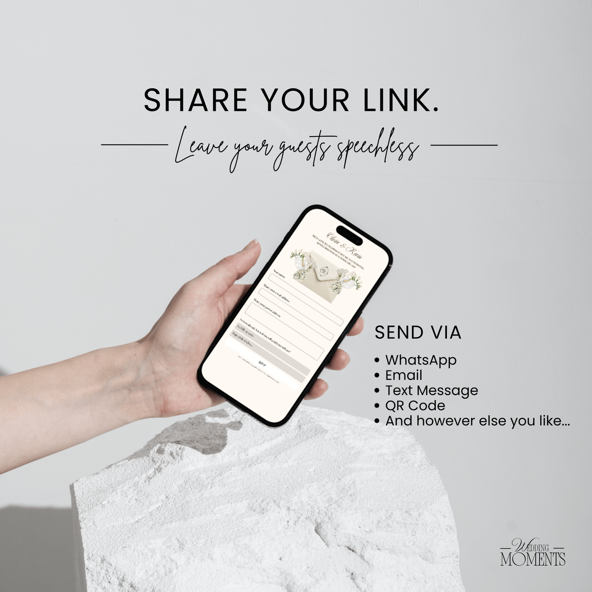 Save the Date Website Template | Ivory Envelope Photo Booth E007_2