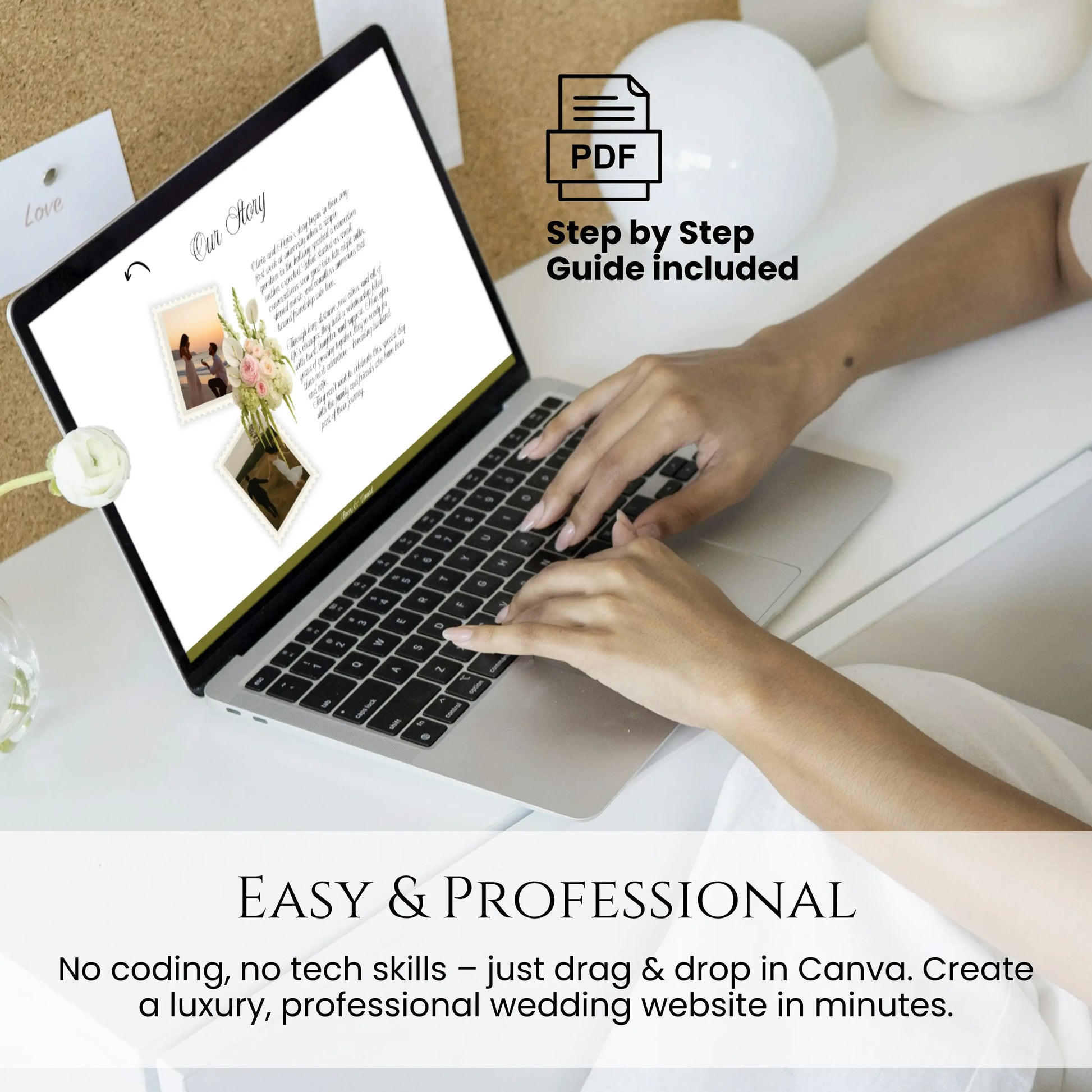 Embedded RSVP form inside olive green wedding website template on tablet