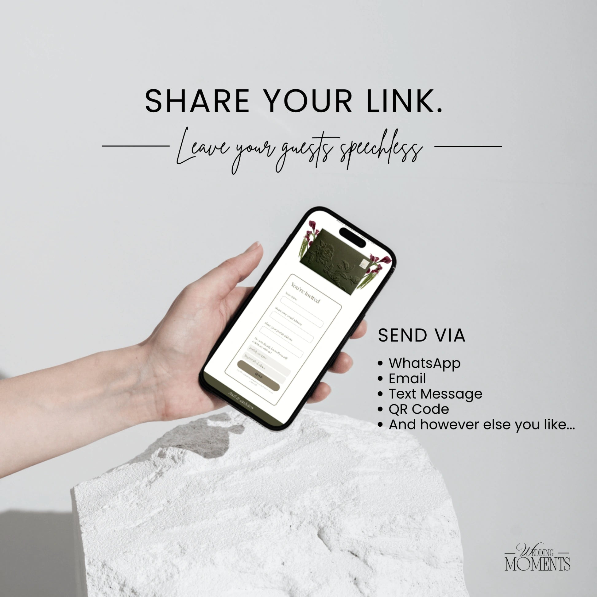 Save the Date Website Template | Olive Green  Envelope Old Money E005 (Kopie)