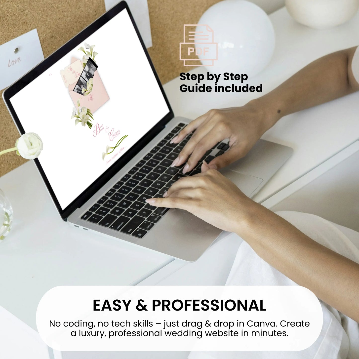 Animated envelope save the date wedding website design