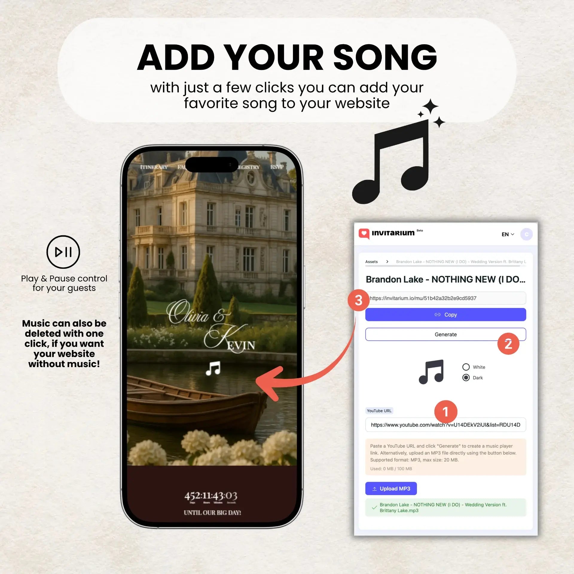 Wedding Invitation Website with music - RSVP Save the Date Website Wedding Moments  Wedding Moments