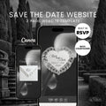 Save the Date Website Template | Black and White Old Money E002 Wedding Moments Digital Download Wedding Moments