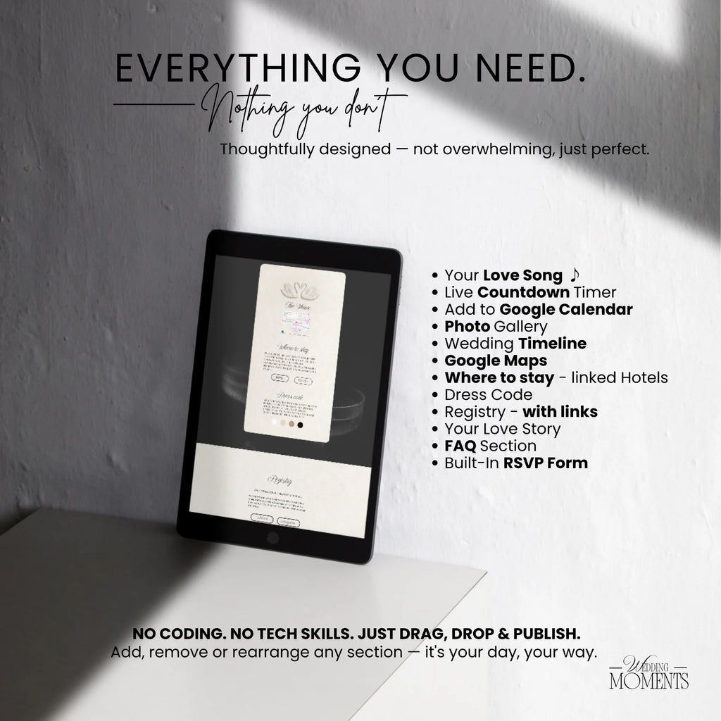 Wedding Website Template - Countryside green sage Wedding Old money E003 Wedding Moments Digital Download Wedding Moments