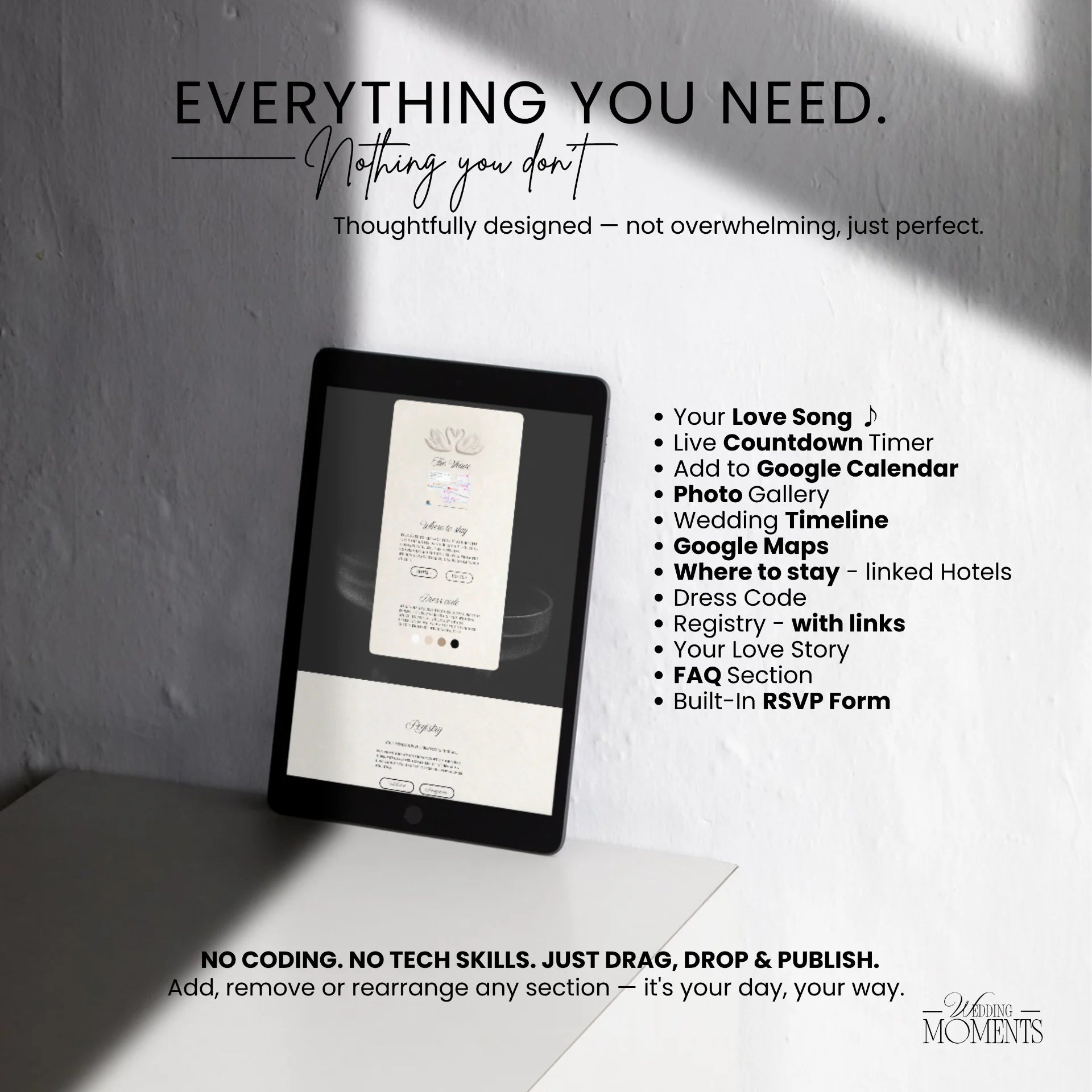 Wedding Website Template - Countryside green sage Wedding Old money E003 Wedding Moments Digital Download Wedding Moments