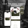 Save the Date Website Template | Olive Green  Envelope Old Money E005 (Kopie)