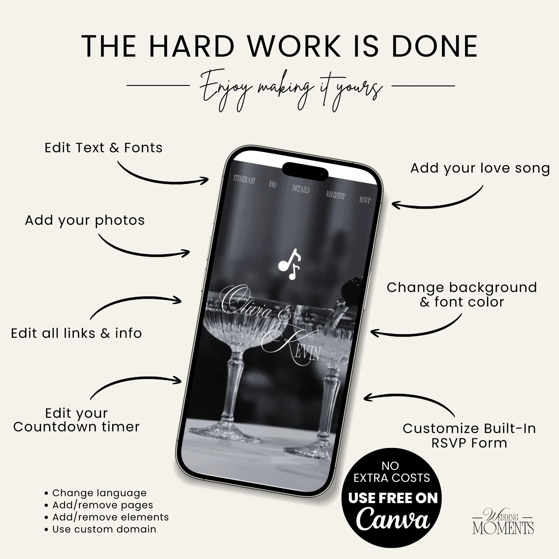 Wedding Website Template - Black & White Wedding Old money burgundy E006 Wedding Moments Digital Download Wedding Moments