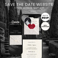 Save the Date Website Template | Black and White Old Money E001 Wedding Moments Digital Download Wedding Moments