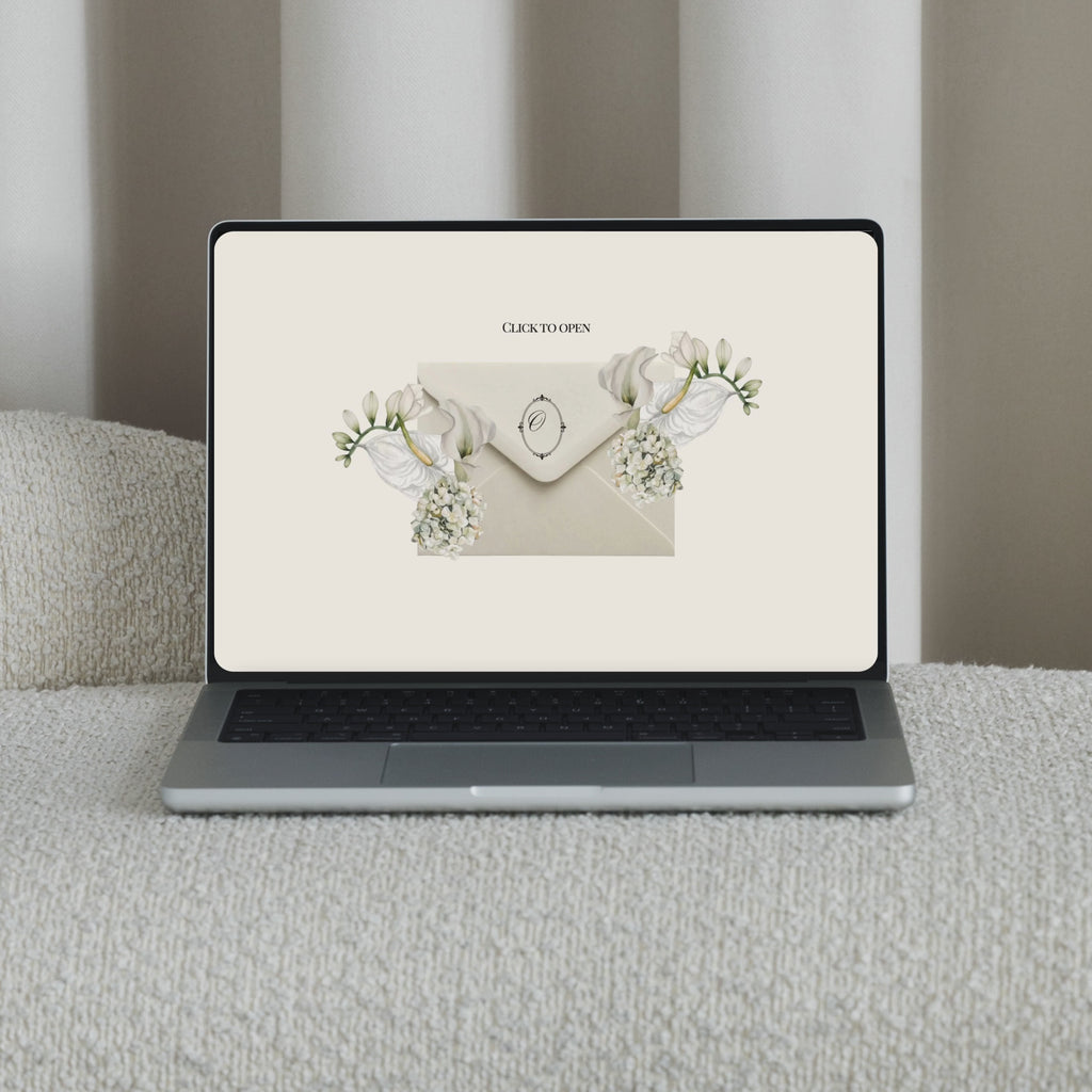 Save the Date Website Template | Ivory Envelope Photo Booth E007_2