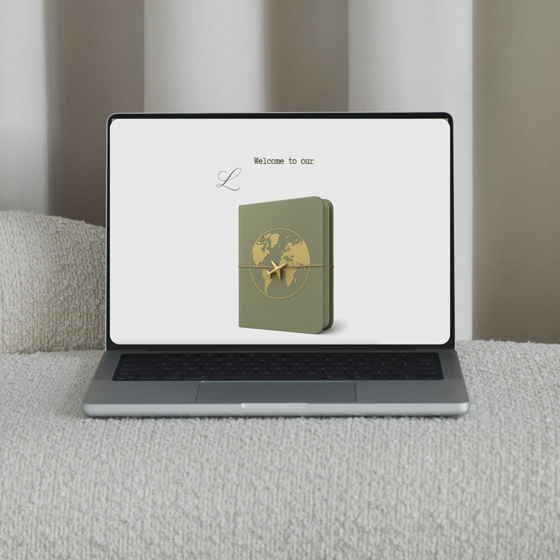 Animated Envelope Wedding Website Template | Elegant Travel-Inspired Canva Wedding Site with RSVP & Countdow