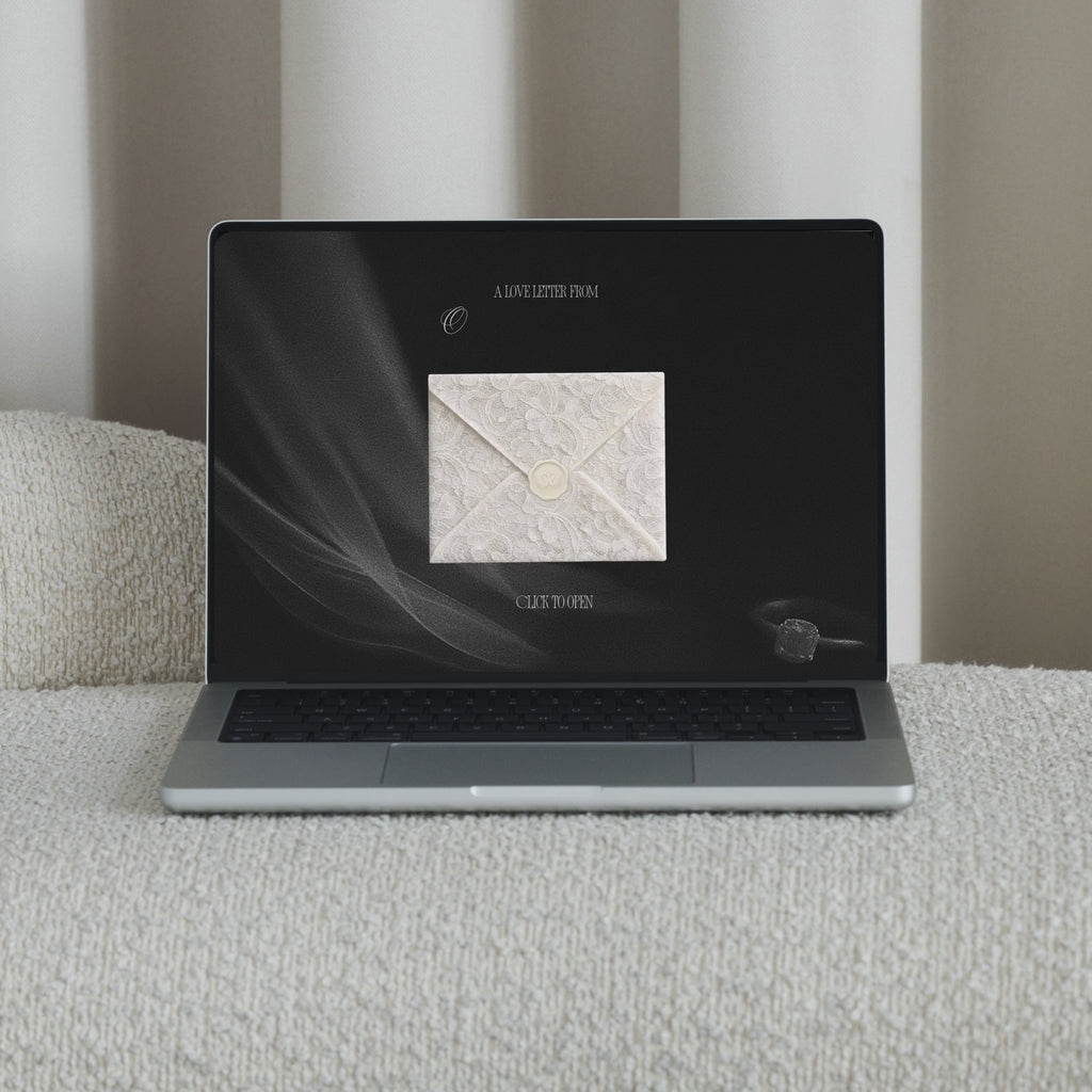 Save the Date Website Template | Black and White Old Money E001