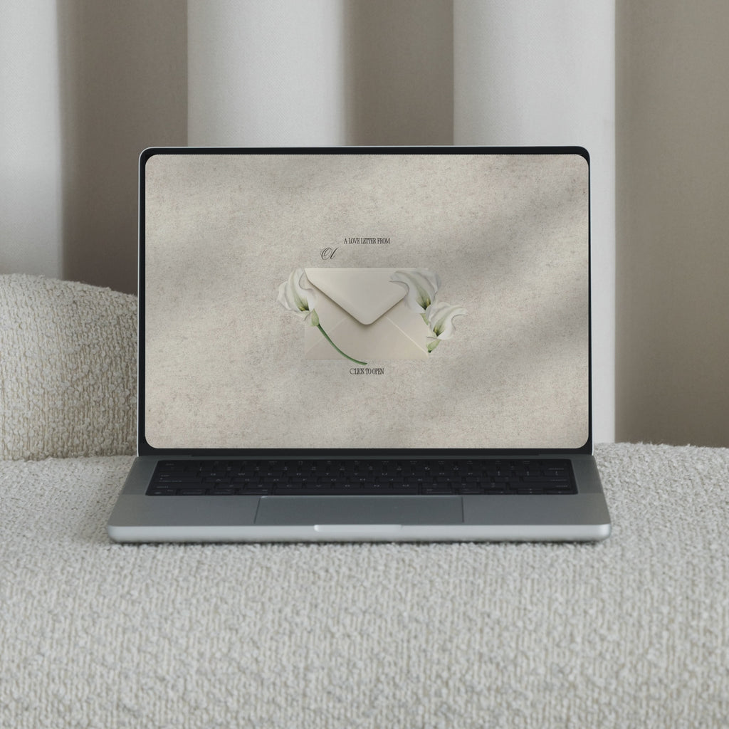 Save the Date Website Template | Floral Ivory Envelope Old Money A001_2