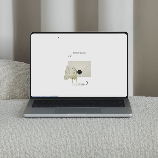 animated ivory envelope save the date website diy template example video
