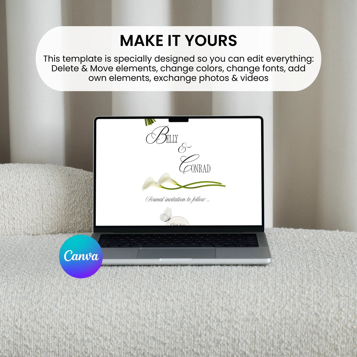 Responsive save the date wedding website design