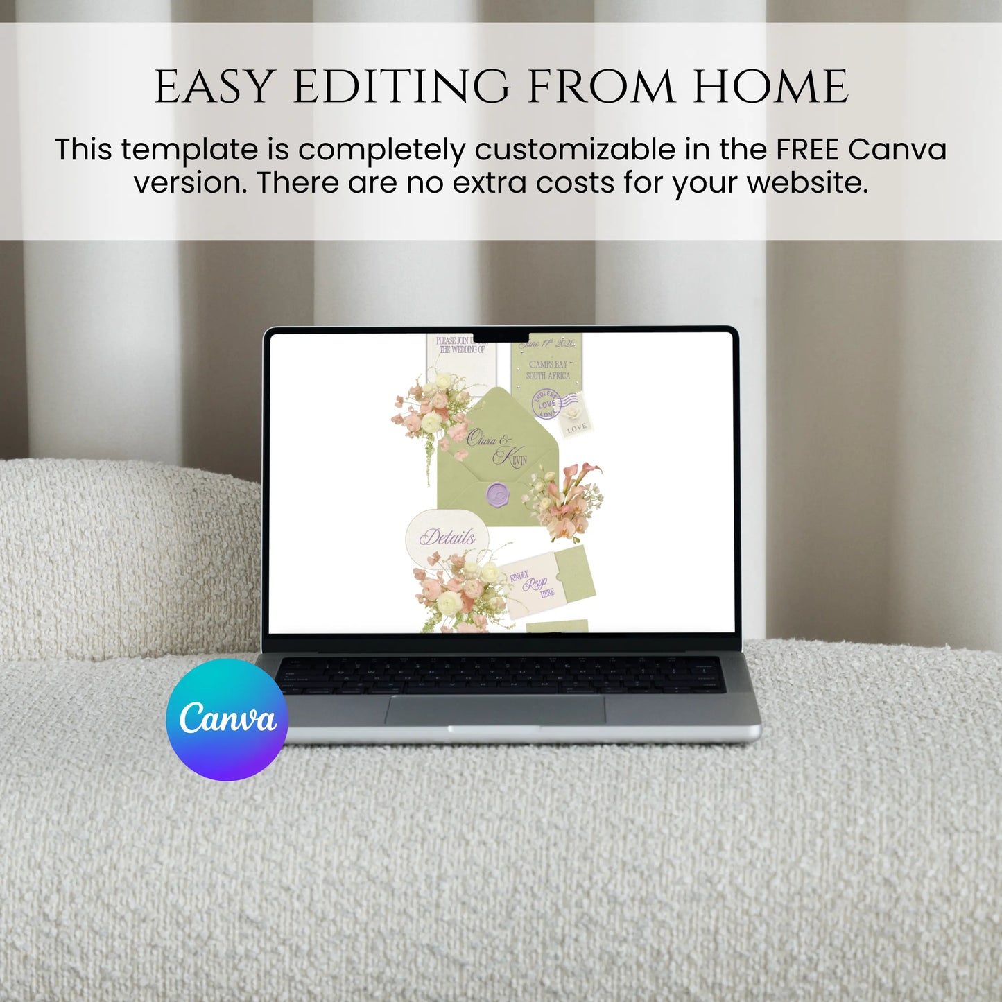 Embedded RSVP form sage wedding website