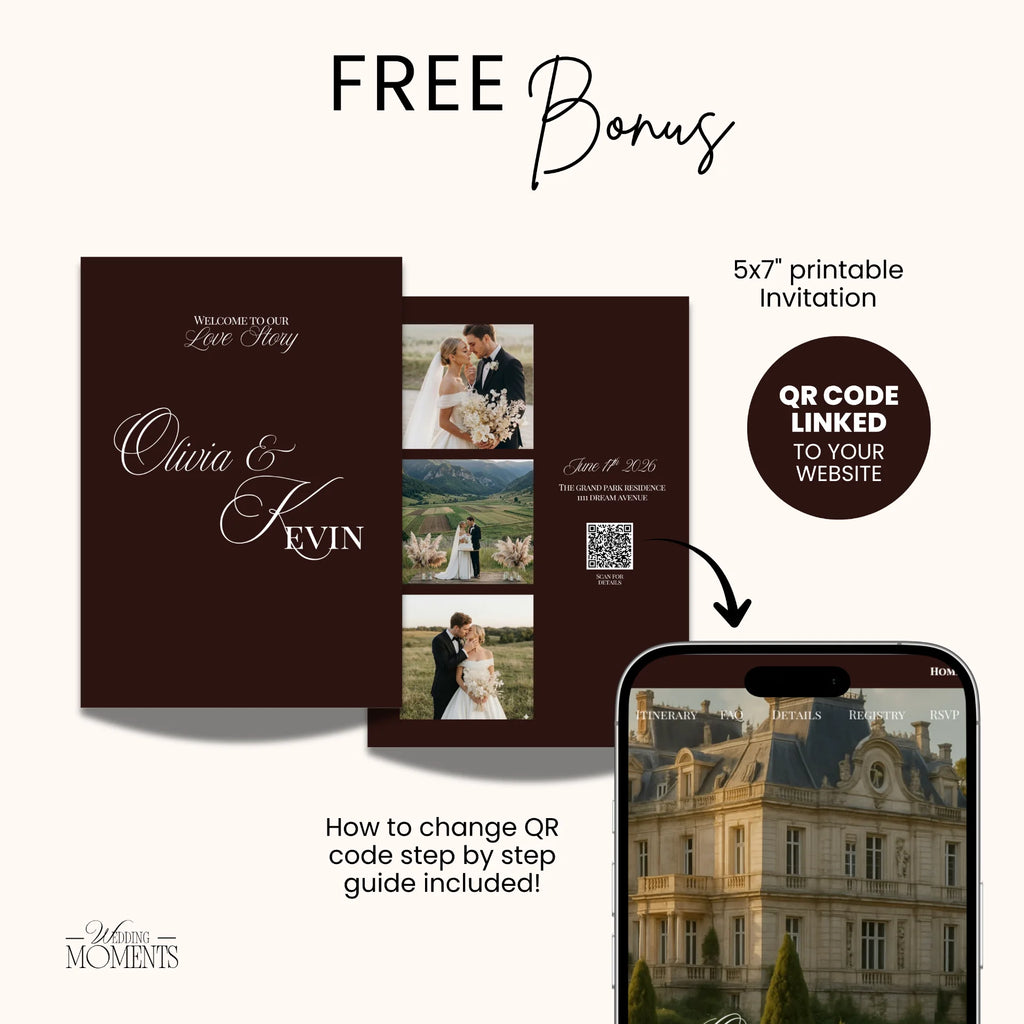 Website für Hochzeitseinladungen mit Musik – RSVP-Website (Save the Date) Wedding Moments Digital Download Wedding Moments