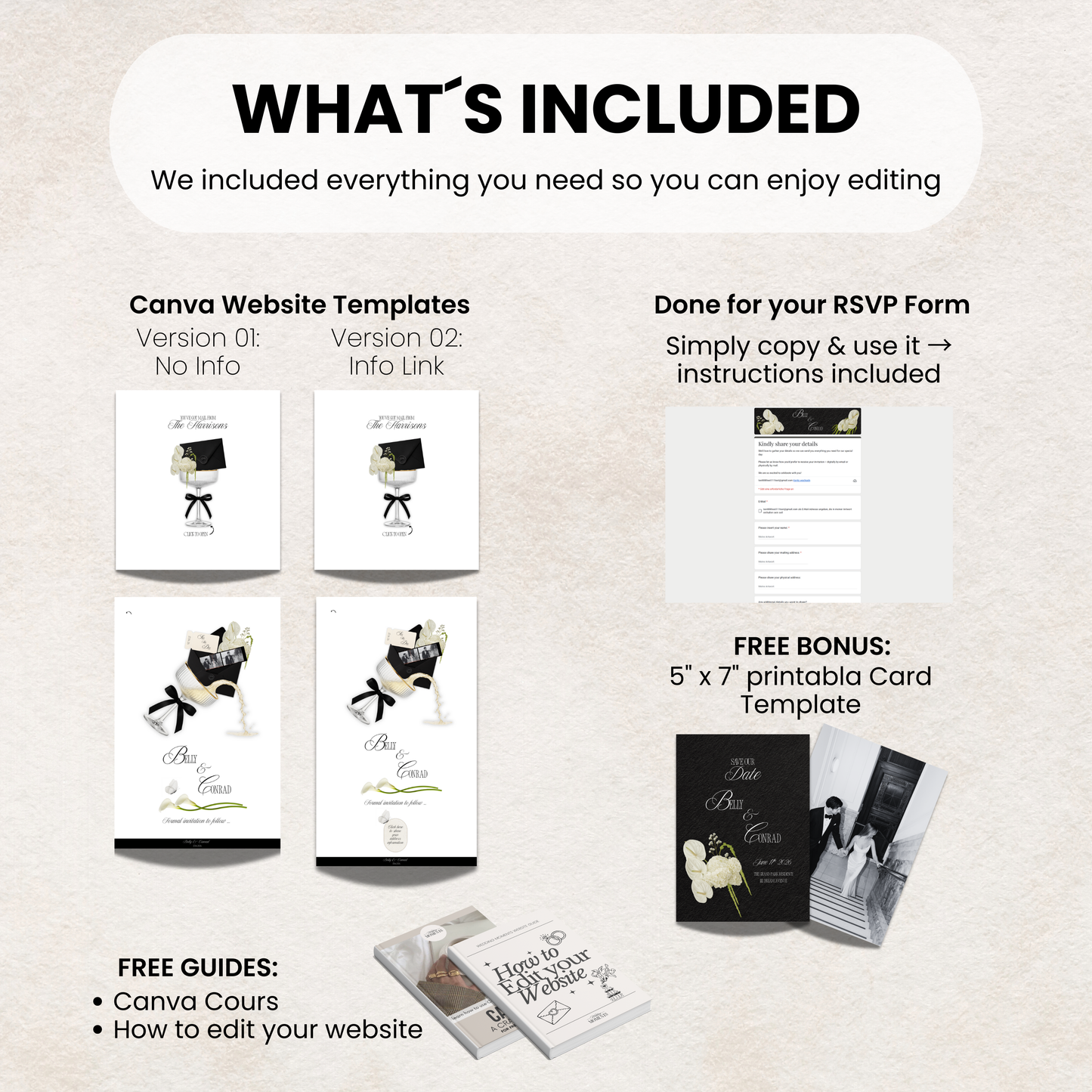 Save the date wedding website shown on laptop and smartphone