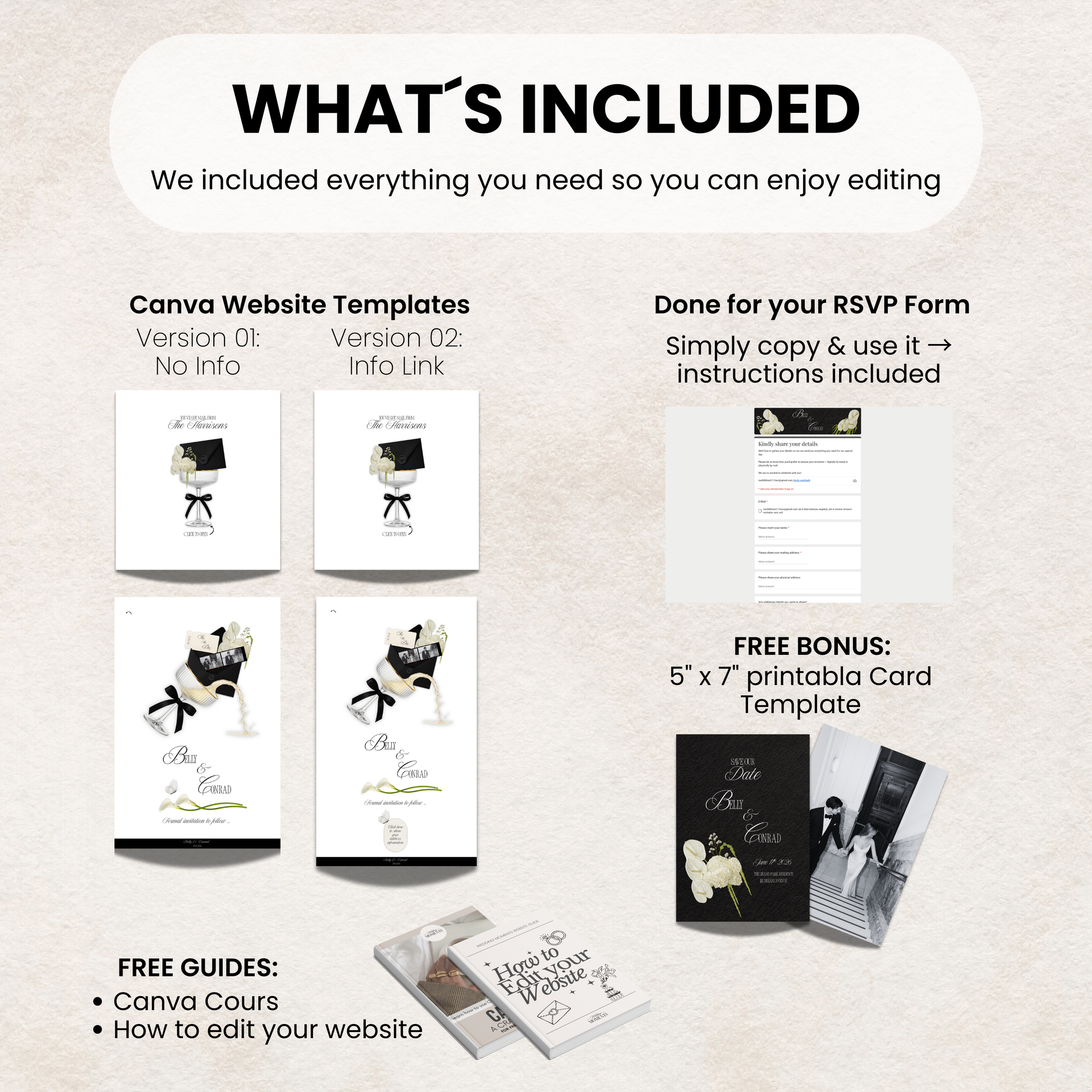 Save the date wedding website shown on laptop and smartphone