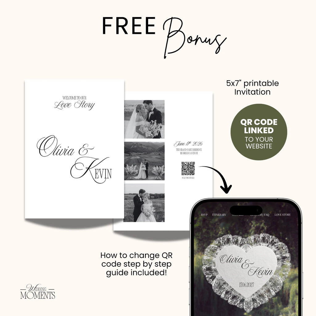 Wedding Website Template - Countryside green sage Wedding Old money E003 Wedding Moments Digital Download Wedding Moments