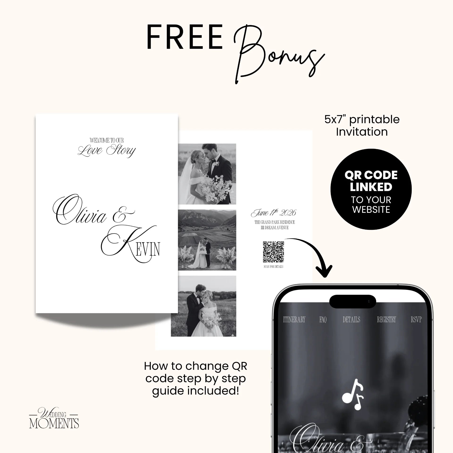 Wedding Website Template - Black & White Wedding Old money burgundy E006 Wedding Moments Digital Download Wedding Moments